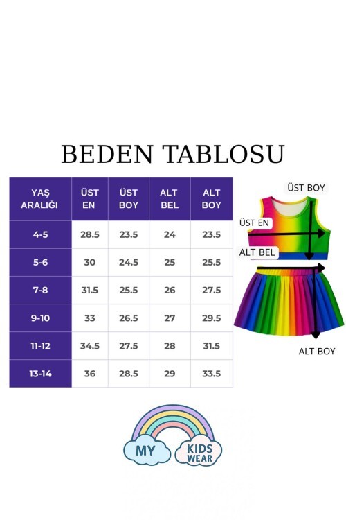 Kız Cocuk Sort Eteklı Mayo Takımı 4 -16 Yas 12022