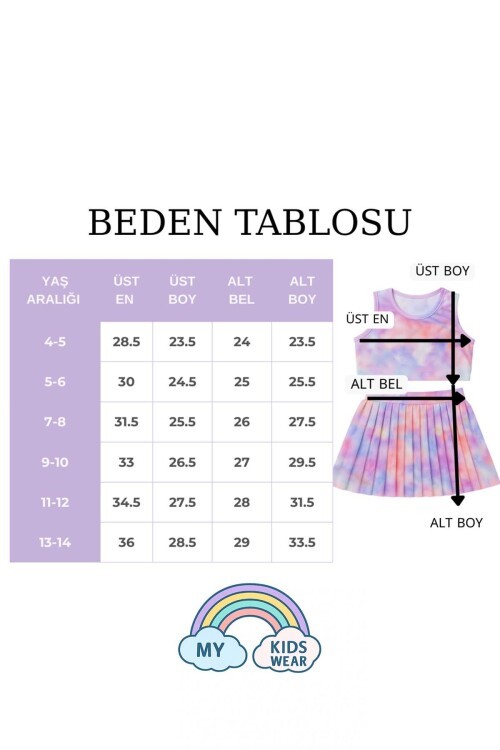 Kız Cocuk Sort Eteklı Mayo Takımı 4 -16 Yas 12025
