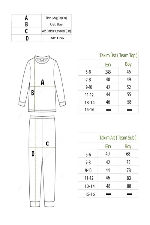 Kız Çocuk Sweatshirt ve Pantolon Takımı – Koyu Yeşil Basic 5-14 Yaş 11097