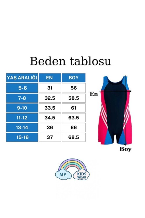 Yüzücü Şortlu Kız Çocuk Mayo