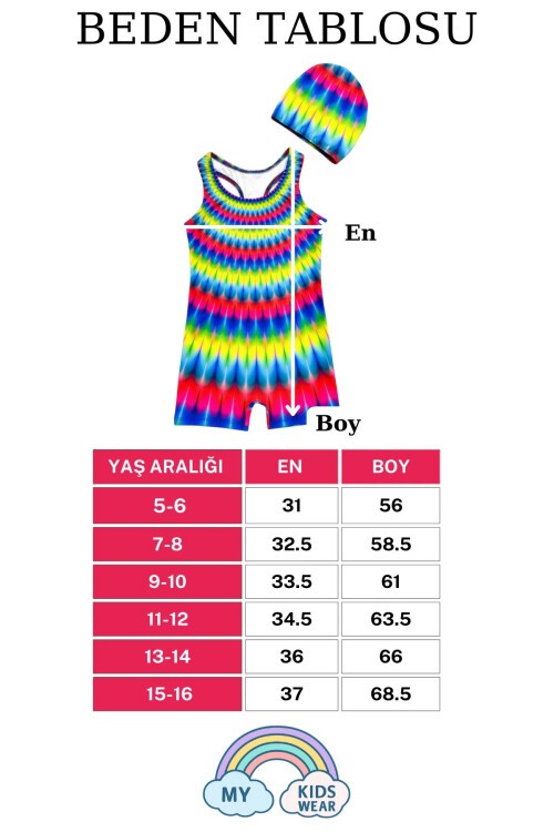 Yüzücü Şortlu Kız Çocuk Mayo ( Boneli )
