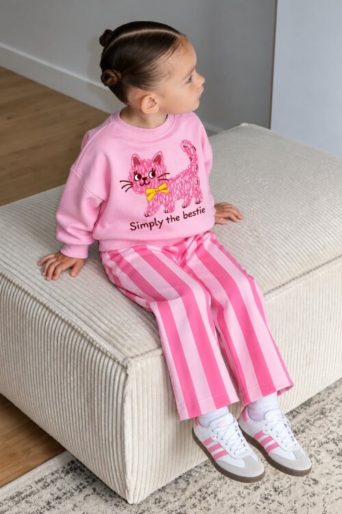Çocuk Sweatshirt Eşofman Altı Takım Rahat Kesim Günlük Kombin