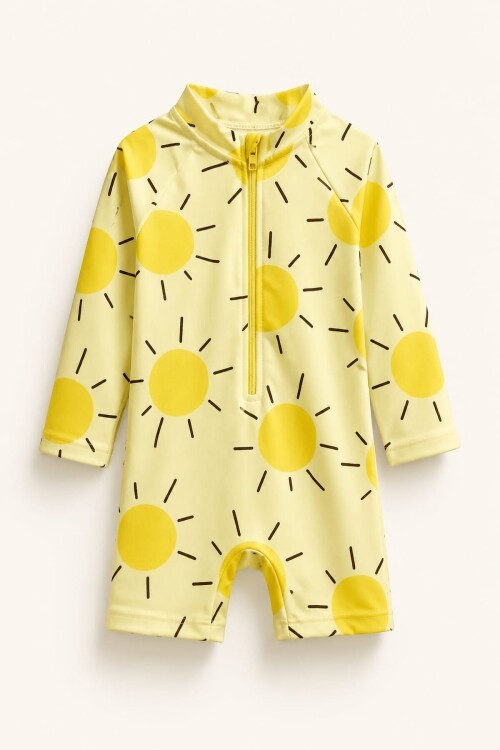 Çocuk Uzun Kollu Fermuarlı Mayo – Rahat ve Konforlu Yüzme Tulum  12903