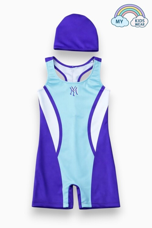 Kız Çocuk Deniz Yüzücü Mayoları 5-16 Yaş 12616