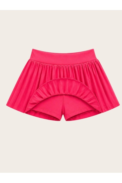 Kız Cocuk Sort Eteklı Mayo Takımı 4 -14 Yas 11897