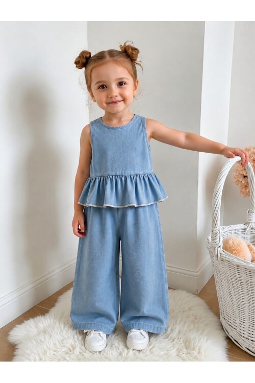 Mini Chic Fırfır Detaylı Kız Çocuk Takım 12831